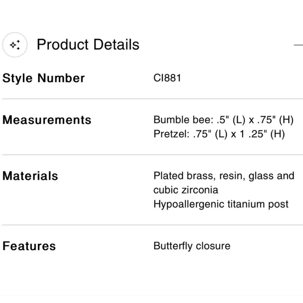 COACH Mismatch Earrings Bumblebee & Pretzel - Picture 6 of 6